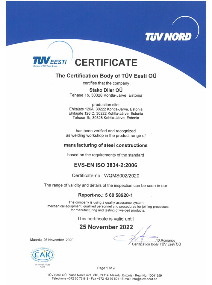 EVS-EN ISO 3834-2